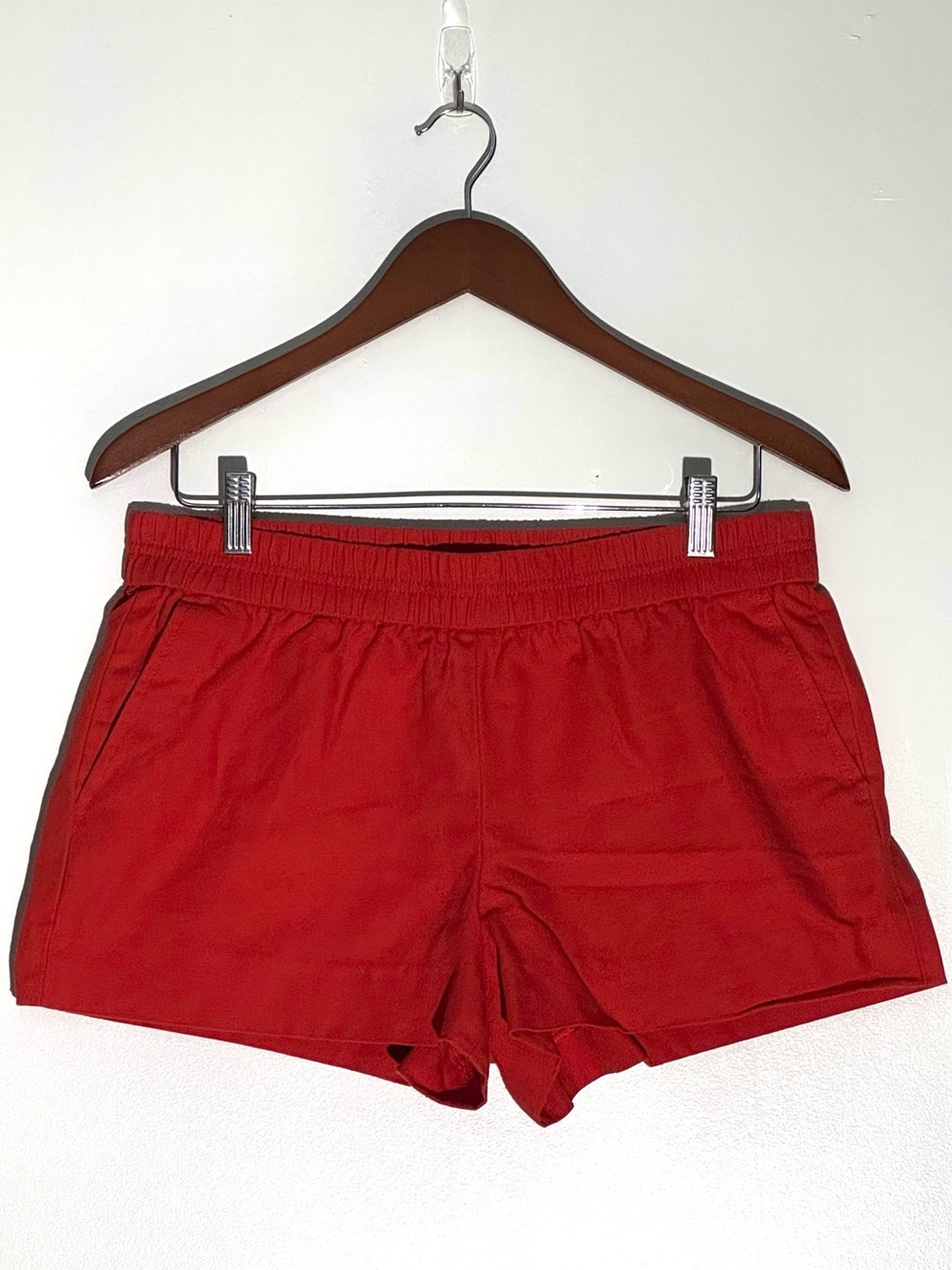 J. Crew Factory 3" Boardwalk Pull-On Shorts Vibrant Flame Orange Cotton 8